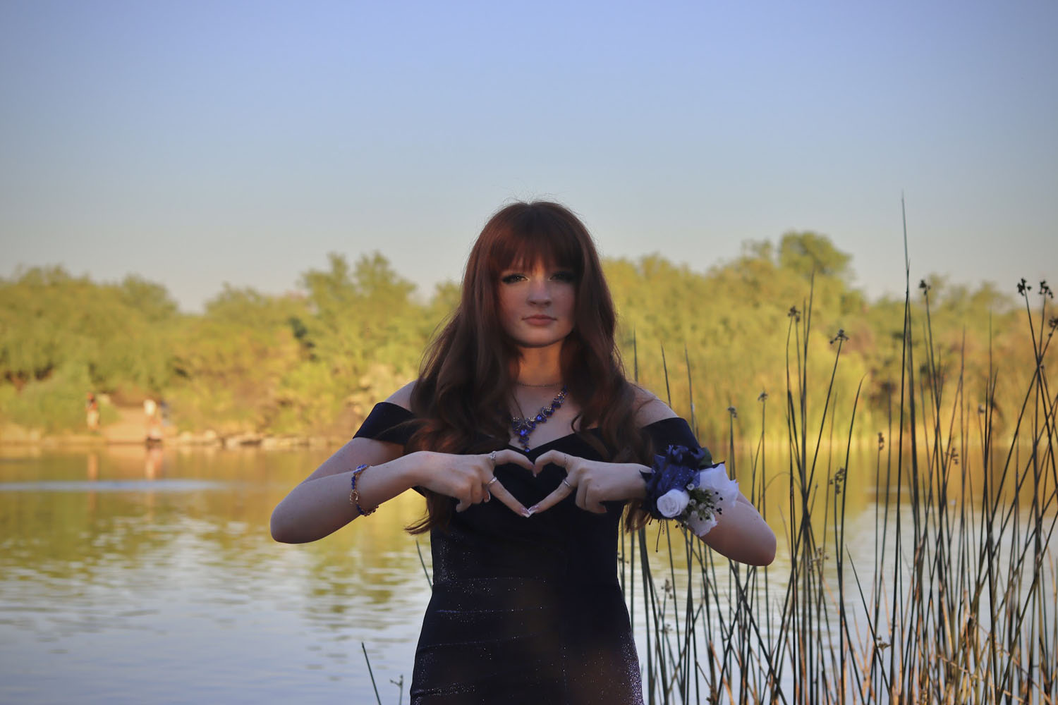 Girl by the lake